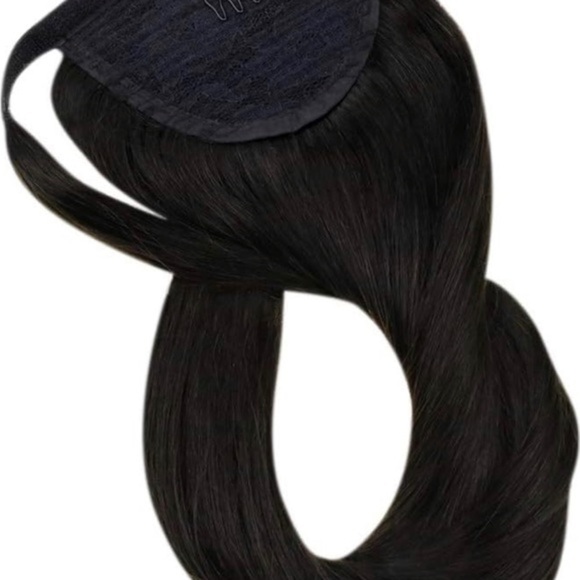 Sizes 20”18”16” Natural Black #1B Ponytail Extension Wrap Around 100% Human Hair - Picture 10 of 16